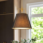 Timeless 4 - Light Lantern Conical Fabric Pendant Light - LightfixturesUAE