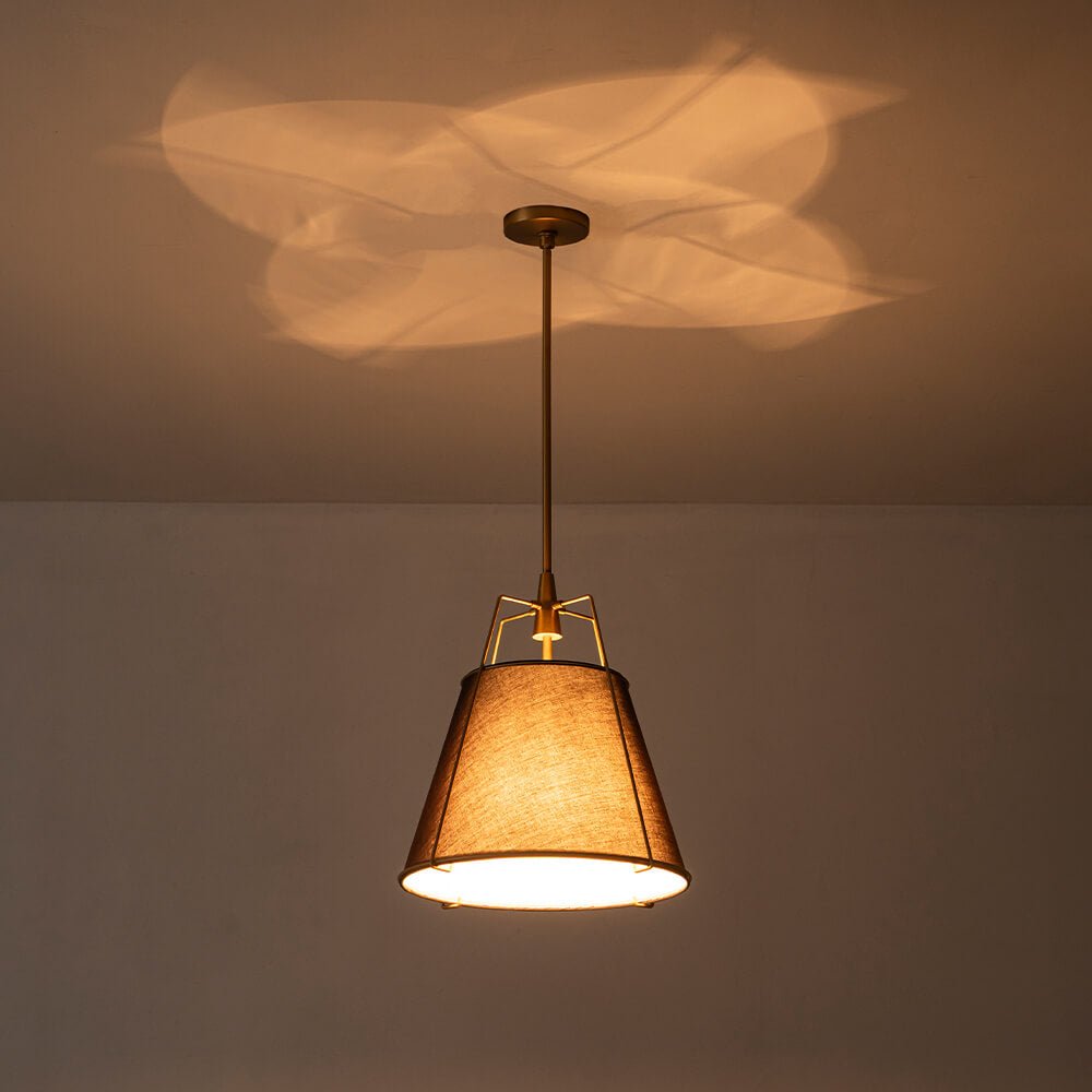 Timeless 4 - Light Lantern Conical Fabric Pendant Light - LightfixturesUAE