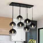 Timeless 7 - Light Glass Globe Cluster Chandelier Pendant - LightfixturesUAE
