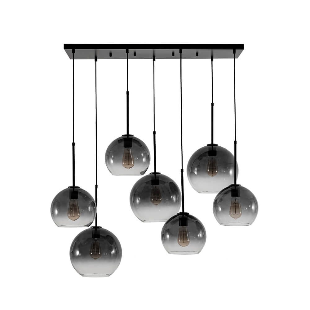Timeless 7 - Light Glass Globe Cluster Chandelier Pendant - LightfixturesUAE