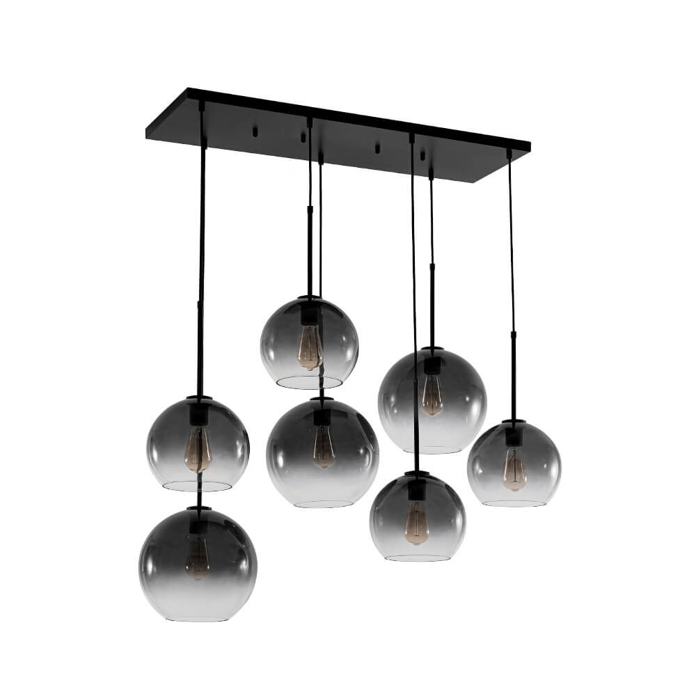 Timeless 7 - Light Glass Globe Cluster Chandelier Pendant - LightfixturesUAE