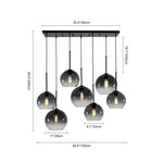 Timeless 7 - Light Glass Globe Cluster Chandelier Pendant - LightfixturesUAE