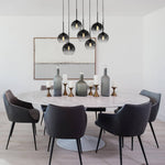 Timeless 7 - Light Glass Globe Cluster Chandelier Pendant - LightfixturesUAE