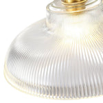 Vintage 1 - Light Striped Glass Dome - Shaped Pendant Light - LightfixturesUAE