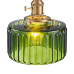 Vintage 1 - Light Striped Glass Drum Pendant Light - LightfixturesUAE
