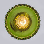 Vintage 1 - Light Striped Glass Drum Pendant Light - LightfixturesUAE