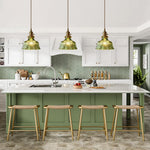 Vintage 1 - Light Striped Glass Flower - Shaped Pendant Light - LightfixturesUAE