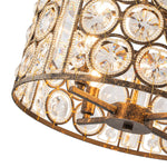 Vintage 4 - Light Drum Crystal Pendant Chandelier - LightfixturesUAE
