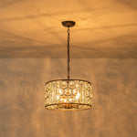 Vintage 4 - Light Drum Crystal Pendant Chandelier - LightfixturesUAE