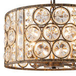 Vintage 4 - Light Drum Crystal Pendant Chandelier - LightfixturesUAE