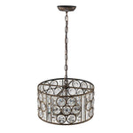 Vintage 4 - Light Drum Crystal Pendant Chandelier - LightfixturesUAE