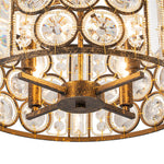 Vintage 4 - Light Drum Crystal Pendant Chandelier - LightfixturesUAE