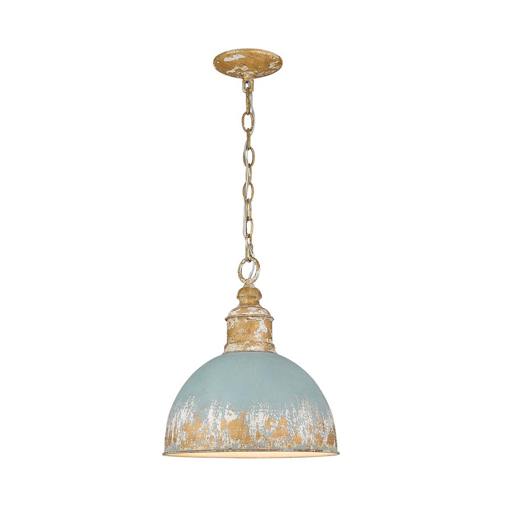 Vintage Distressed 1 - Light Dome Shape Metal Pendant Light - LightfixturesUAE