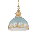 Vintage Distressed 1 - Light Dome Shape Metal Pendant Light - LightfixturesUAE