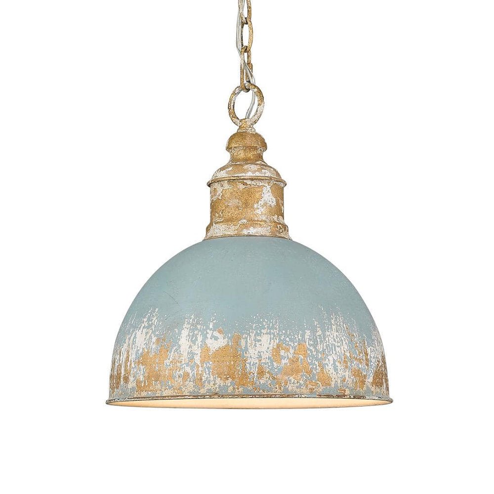 Vintage Distressed 1 - Light Dome Shape Metal Pendant Light - LightfixturesUAE