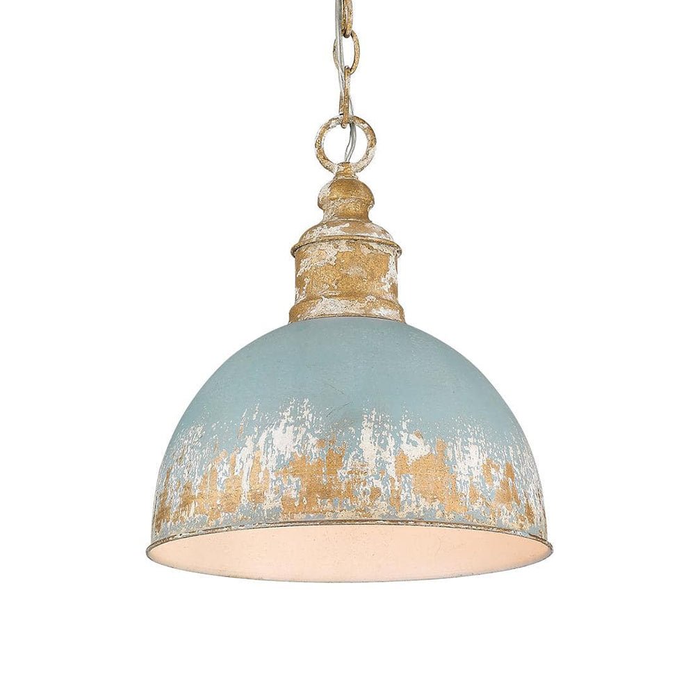 Vintage Distressed 1 - Light Dome Shape Metal Pendant Light - LightfixturesUAE