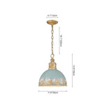 Vintage Distressed 1 - Light Dome Shape Metal Pendant Light - LightfixturesUAE