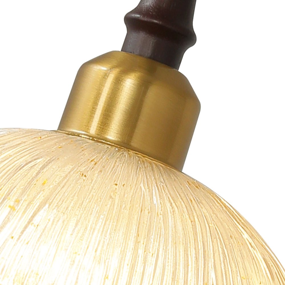 Vintage French 1 - Light Ruffled Gold - Leaf Resin Pendant Light - LightfixturesUAE