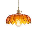 Vintage Romantic 1 - Light Retro Lotus Petal Glass Pendant Light - LightfixturesUAE