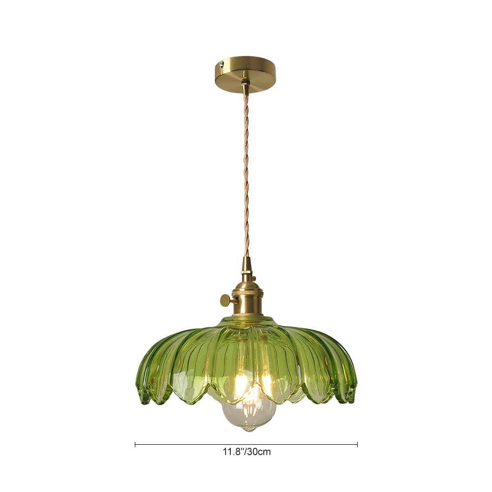 Vintage Romantic 1 - Light Retro Lotus Petal Glass Pendant Light - LightfixturesUAE