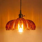 Vintage Romantic 1 - Light Retro Lotus Petal Glass Pendant Light - LightfixturesUAE