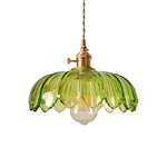 Vintage Romantic 1 - Light Retro Lotus Petal Glass Pendant Light - LightfixturesUAE