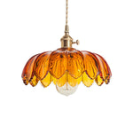 Vintage Romantic 1 - Light Retro Lotus Petal Glass Pendant Light - LightfixturesUAE