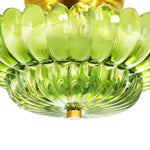 Vintage Romantic Retro Petal Glass Flush Mount Ceiling Light - LightfixturesUAE