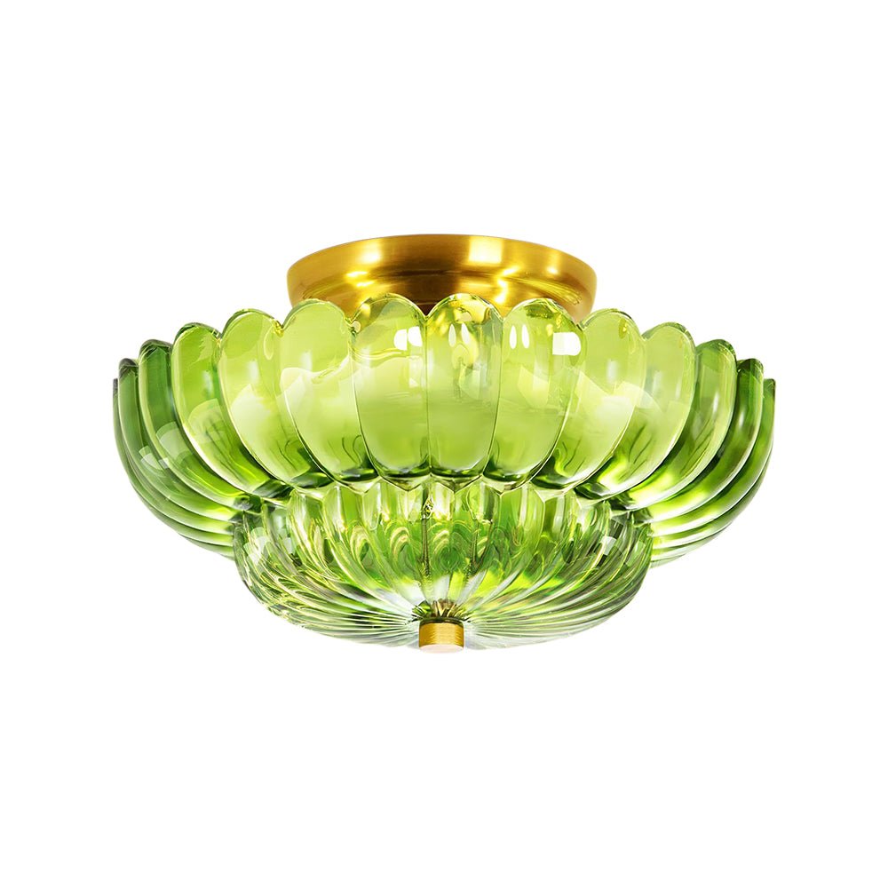 Vintage Romantic Retro Petal Glass Flush Mount Ceiling Light - LightfixturesUAE
