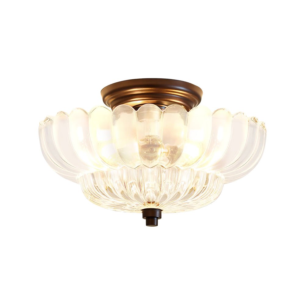 Vintage Romantic Retro Petal Glass Flush Mount Ceiling Light - LightfixturesUAE