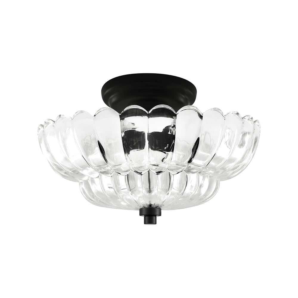 Vintage Romantic Retro Petal Glass Flush Mount Ceiling Light - LightfixturesUAE