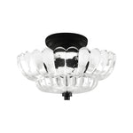 Vintage Romantic Retro Petal Glass Flush Mount Ceiling Light - LightfixturesUAE
