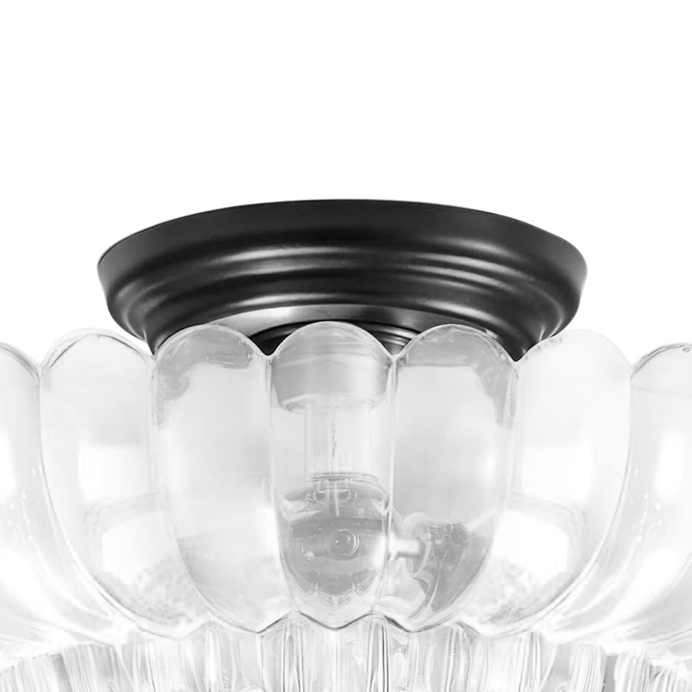 Vintage Romantic Retro Petal Glass Flush Mount Ceiling Light - LightfixturesUAE