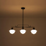 Vintage Schoolhouse Style 3 - Light Glass Chandelier - LightfixturesUAE