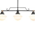 Vintage Schoolhouse Style 3 - Light Glass Chandelier - LightfixturesUAE