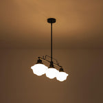 Vintage Schoolhouse Style 3 - Light Glass Chandelier - LightfixturesUAE