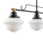 Vintage Schoolhouse Style 3 - Light Glass Chandelier - LightfixturesUAE