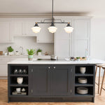 Vintage Schoolhouse Style 3 - Light Glass Chandelier - LightfixturesUAE